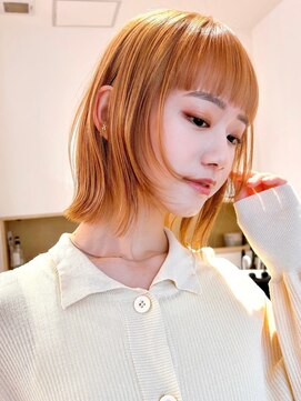 セイドット オモテサンドウ(Say. omotesando) Say.外ハネボブブリーチオリーブグレーアッシュブロンド表参道