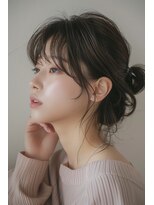 ルル(Lulu)&nbsp;カーキベージュ顔まわりレイヤーアップスタイル