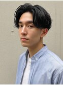 MEN’S HAIR/ブルーブラック/フェザーパーマ/名駅47