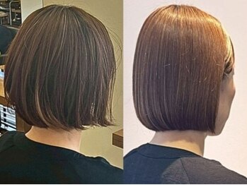 アミーベル クレール(AMI a BELLE Clair)の写真/【髪質改善×白髪染め】栄養補給することで髪に負担をかけずに染まる白髪染め☆染める度に髪がキレイに♪