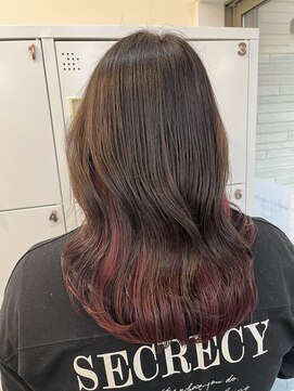 インナーカラーぴんく