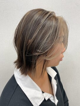 切りっぱなしボブ/白髪ぼかし/髪質改善/ハイライト