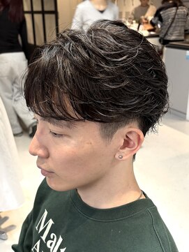 エリマ 調布(elima) 調布メンズパーマフェザーパーマセンターパートガイルヘアゆるめ