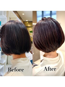 クラメール 黒崎コムシティ店(Kraemer) 上品ツヤカラー×まとまる丸みショートボブ