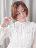 ブリーチなしセンターパートクールショートボブY志木30代40代