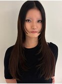 表参道/イメチェン/ピンクベージュ/アンブレラカラー/前髪
