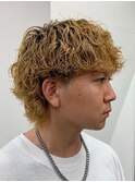 フェザーパーマサーフカール刈り上げセンターパート