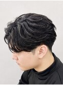メンズ　フェザーパーマ　毛流れパーマ