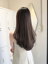 ルル(loulou) ココアグレージュ☆ブリーチなし♪艶々ロングレイヤー