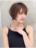 丸みショート/カーテンバング/顔周りカット/ダークブルー☆546