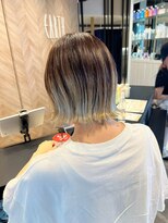 アース 会津若松店(HAIR&MAKE EARTH)&nbsp;シルバーグレージュ×外ハネボブ