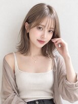 ソルナ 西宮(SOLUNA) 暗めベージュ×外ハネミディアム