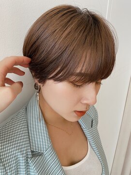 ノンダメージサロン ステラバイボヌール(Stella by Bonheur) stylist大山）フレンチショート◎くすみベージュ