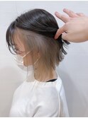 インナーカラー×ホワイト系カラー☆