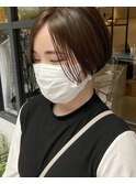 ショートボブ×アッシュベージュ×似合わせカット