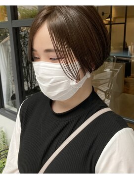 カグヤヒメ ドゥイ(kaguyahime doui) ショートボブ×アッシュベージュ×似合わせカット