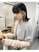 チーカ(chica)&nbsp;インナーカラーブルーブラック×ホワイトベージュ