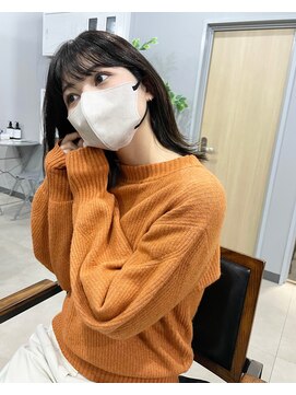 カミエ(kamie) *大人可愛いミディアムヘア 外ハネ 小顔バング 三宮美容室 神戸