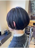  [オージュアサロン/恵比寿]黒髪マッシュボブ
