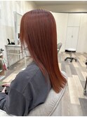 #ベージュピンク#ハイトーンカラー#ストレート#20代・30代