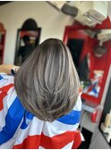 レイヤーラベンダーグレージュシャドールーツ