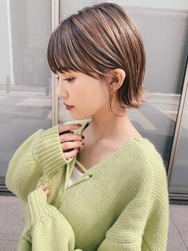 サンド 銀座(sand) ☆◯20代30代　少しだけ外ハネができるショートボブ