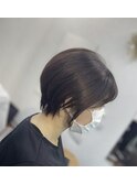 大人かわいい丸みショートヘア