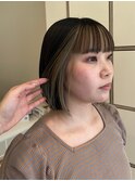 イヤリングカラー/ベージュ/ショート