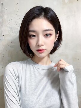 エヌプラス(N+) デザインカラーレイヤーカットウェットヘアオリーブベージュ