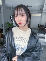 アンス 大阪梅田(ANs.)&nbsp;インナーカラー　ボブレイヤーカット　コントラストホワイト