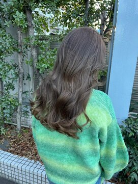 アールヘアーデザイン 千種(r hair design) ゆるふわロングベージュカラーブリーチしない透明感カラー