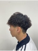 メンズ×マッシュ×ツイストパーマ
