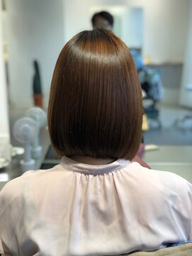 レアビーチ センター南店(LeaBeach) カット+艶髪カラー+髪質改善ストレート+潤艶☆水素 Tr