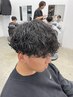 【平日限定】カット＋波巻きパーマ(水戸/メンズカット/眉毛/マッシュ/波巻き)