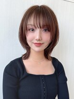 アフロート ディル(AFLOAT D'L)&nbsp;ミディアムレイヤーカットが大人気！小顔見せ似合わせカット