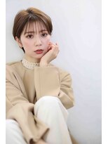 ムウ 難波(MOU)&nbsp;ショートボブ暗めカラーグランマッシュデザイン20代30代40代50代