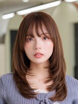 リトル 光の森(little) ブラウンベージュ×レイヤーカット