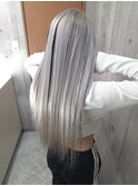 ヘアエクステ/ロング/デザインカラー/シルバー