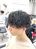 マッシュショート×波巻きパーマ【松戸/メンズ】