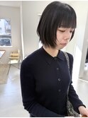 【the one.】ぱつっとバングのミニレイヤーボブ　-HIROMI-