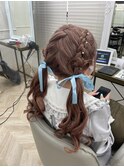 編み込みツインテール