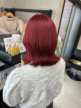 トリコ(ToricO) ワインレッド チェリーレッド ダブルカラー ブリーチ