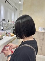 ビューバイネオリーブ 用賀店(Beau'r by neolive)&nbsp;ストレートパーマ縮毛矯正ダークパープル夏ミルクブラウン[用賀]