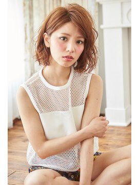 フェリシータ 服部店(felicita) 斜めバング甘辛マッシュ無造作ほつれウェービーボブ