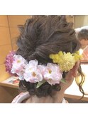 卒業式　結婚式 パーティー ヘアセット ヘアアレンジ 中目黒