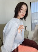 レイヤーボブ×ナチュラルベージュ