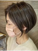 ショート斜めバング  30代、40代の方から人気スタイル