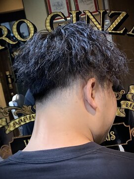 ヒロギンザバーバーショップ 大宮店(HIRO GINZA BARBER SHOP) 波巻きツイストスパイラルマッシュパーマ/大宮/スキンフェード