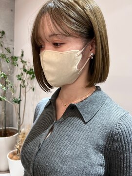 サンド 鹿児島中央(sand) 黒髪/グレーベージュ/レイヤーロング/前髪パーマ[鹿児島中央駅]