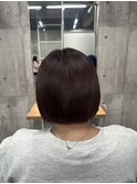 ミニボブ×ピンクカラー